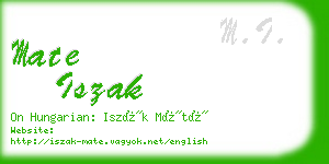 mate iszak business card